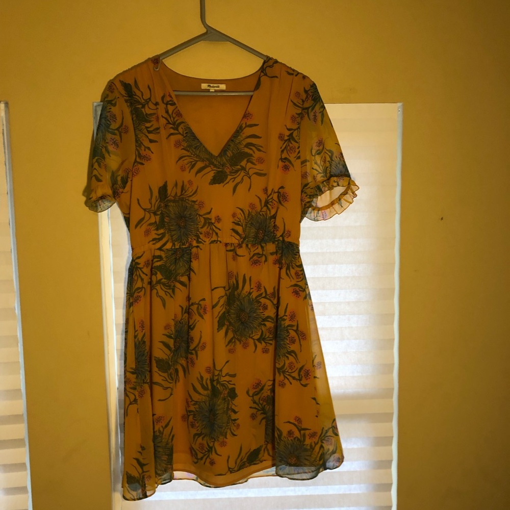 Madewell Yellow Floral Dress